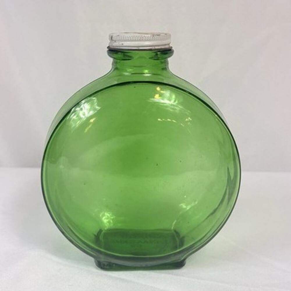 Vintage Sunsweet Prune Juice Emerald Green Glass Bottle